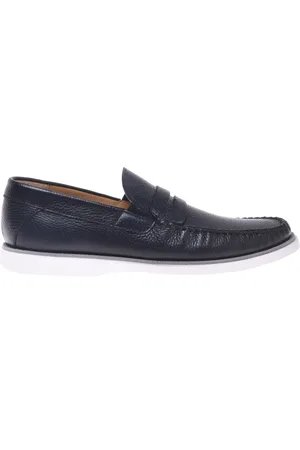BALDININI Skor, Herr, 41 EU, Loafers in black tumbled leather