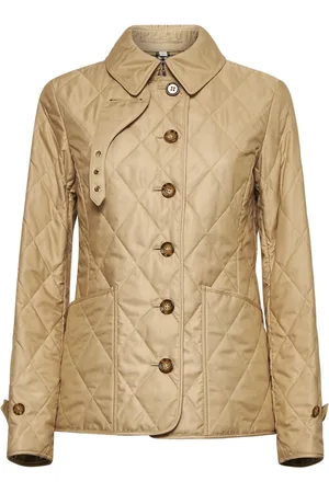 Burberry Jacka, Dam, S, Polyester, Diamond Quilted Light Jacket