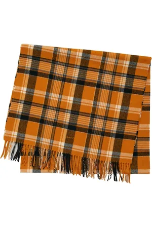 GANT Accessoarer, Herr, ONE Size, Vävd rutig ullscarf med fransar