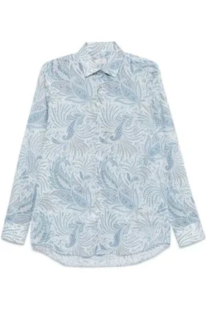 Etro Skjorta, Herr, XL, Bomull, Cachemira Print Skjorta