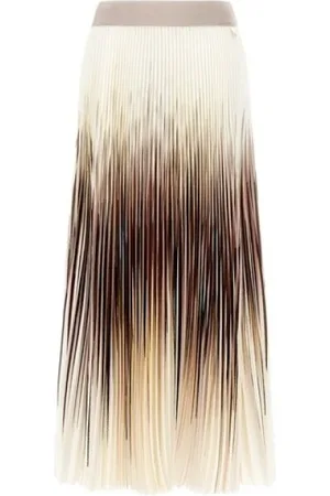 HERNO Kjol, Dam, S, Ombre Plisserad Kjol med Elastisk Midja