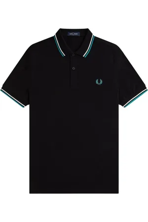 Fred Perry Topp, Herr, XL, Bomull, Pikétröja med dubbla ränder