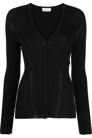 Lanvin Stickade tröjor & koftor, Dam, L, Engineered Cardigan