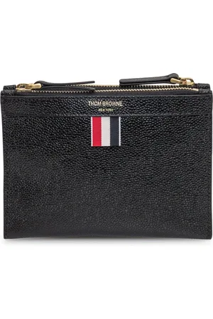 Thom Browne Accessoarer, Dam, ONE Size, Läder, RWB Tab Zipped Crossbody Bag