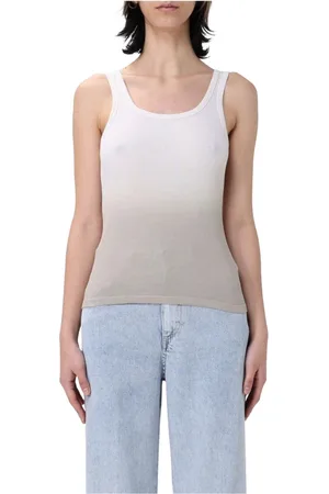 Dondup Topp, Dam, S, Bomull, Ribbstickad tanktopp i bomull