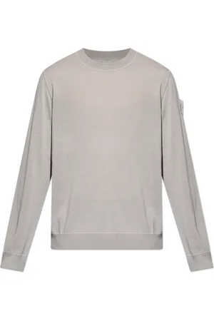 Stone Island Stickade tröjor & koftor, Herr, L, Tröja med logopatch