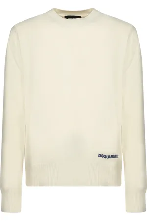 Dsquared2 Stickade tröjor & koftor, Herr, M, Vitstickad tröja