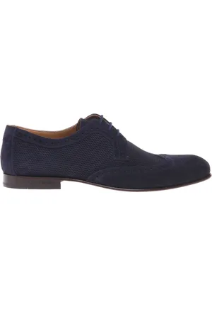 BALDININI Skor, Herr, 40 EU, printed suede lace-up