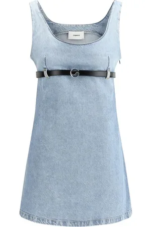COPERNI Klänning, Dam, 2Xs, Denim, Denim Shift Klänning med Bälte