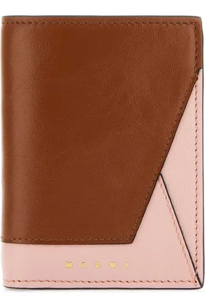 Marni Accessoarer, Dam, ONE Size, Läder, Tvåfärgad Läderplånbok
