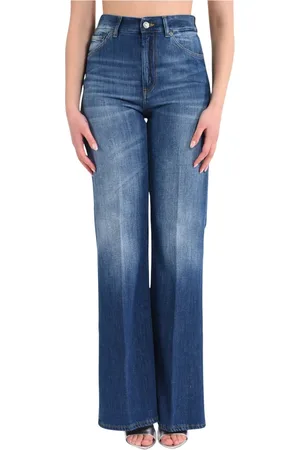 Dondup Jeans, Dam, W29, Bomull, Wide Leg Jeans Modello Amber