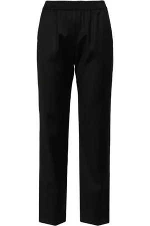 ERMANNO SCERVINO Byxor, Dam, L, Svarta Croppade Byxor i Ullmix