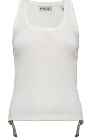 Burberry Topp, Dam, L, Bomull, Ruched Top