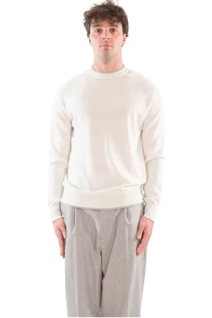 ELEVENTY Stickade tröjor & koftor, Herr, 2Xl, Contrast Ribs Sweater