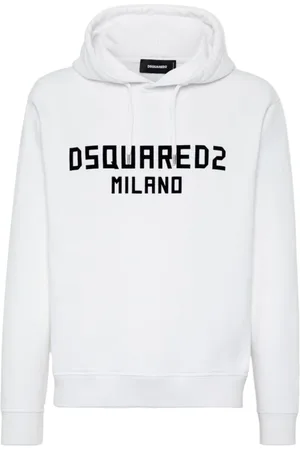 Dsquared2 Sweatshirts & Hoodies, Herr, S, Bomull, Vit Hoodie
