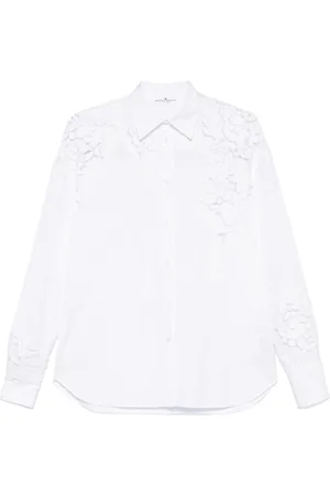 ERMANNO SCERVINO Blusar & Skjortor , Dam, S, Bomull, Bianco Damtröja