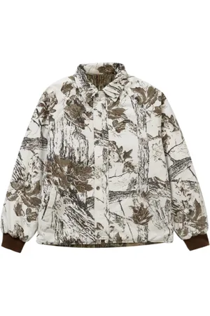 Supreme Jacka, Herr, L, Läder, Vändbar Snow Camo Arbetskläder Jacka