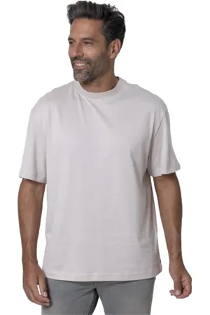 ELEVENTY Topp, Herr, M, Bomull, Beige Rundhalsad Kortärmad T-shirt