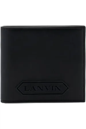 Lanvin Accessoarer, Herr, ONE Size, Läder, Svart Logo Plånbok