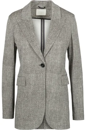 Circolo Jacka, Dam, L, Bomull, Piquet Blazer med Revers och Fickor