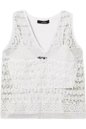 Twin-Set Topp, Dam, M, Spets och Jersey Topp