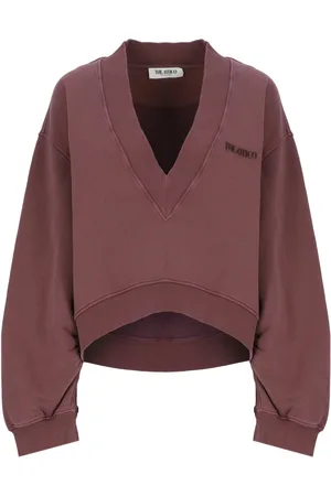 The Attico Stickade tröjor & koftor, Dam, XS, Bomull, V-ringad sweatshirt