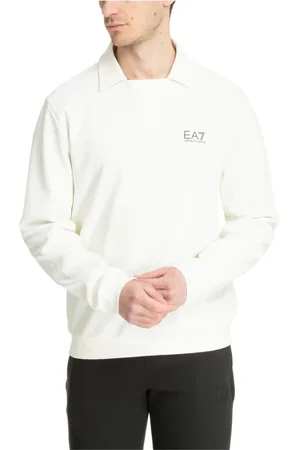 EA7 Sweatshirts & Hoodies, Herr, M, Bomull, Mönstrad Logosweatshirt