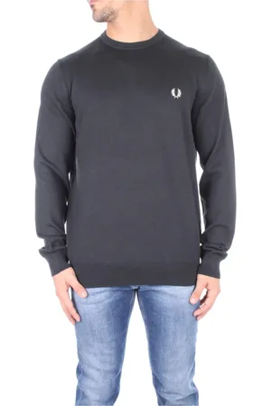 Fred Perry Sweatshirts & Hoodies, Herr, L, Bomull, Grön Logotyp Sweatshirt