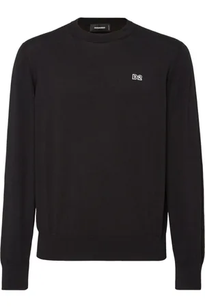 Dsquared2 Sweatshirts & Hoodies, Herr, S, Bomull, Tröja med rund hals och logotyp
