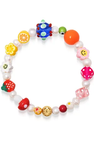 Nialaya Accessoarer, Herr, XL, Berry Pearl Armband med Assorterade Pärlor