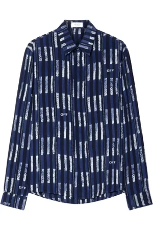 OFF-WHITE Skjorta, Herr, S, Silk Logo Print Shirt