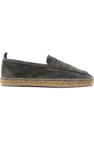 Castaner Skor, Herr, 41 EU, Läder, Espadriller med flätad raffiasula