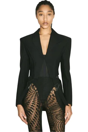 MUGLER Jacka, Dam, S, Skräddarsydd kavaj med spännen och cut-outs