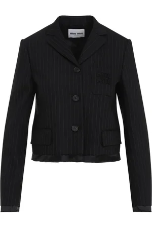 Miu Miu Jacka, Dam, 2Xs, Svart Ylleblandningsjacka