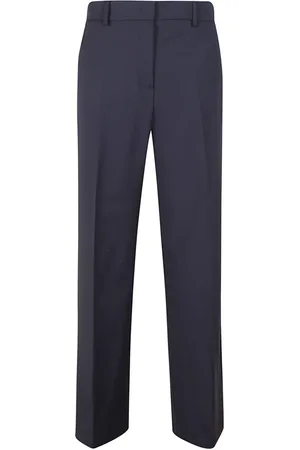 Max Mara Byxor, Dam, M, Visivo Wool Canvas Palazzo Plisserade Byxor