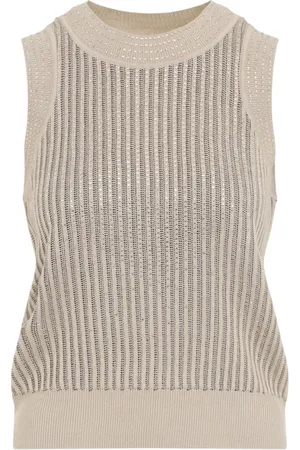 ERMANNO SCERVINO Topp, Dam, M, Bomull, Kristallutsmyckad Topwear