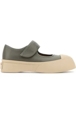 Marni Skor, Dam, 38 EU, Läder, Mary Jane Sneakers i läder