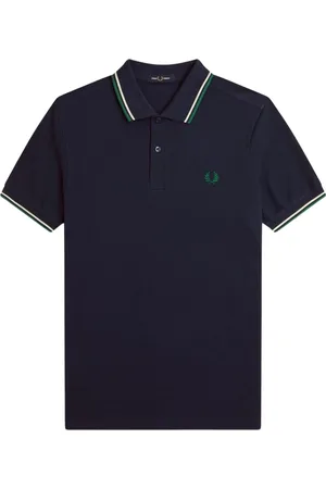 Fred Perry Topp, Herr, M, Bomull, Randig Trim Bomullspolo Skjorta