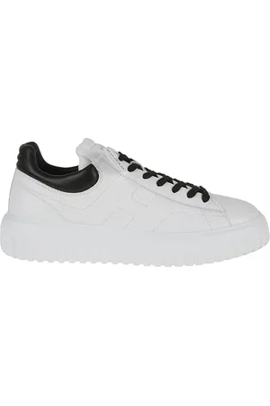 Hogan Skor, Herr, 43 EU, Läder, Nappa Läder Sneakers med H-Stripes