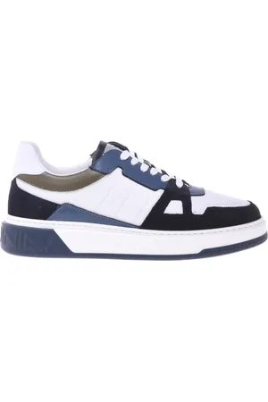 BALDININI Skor, Herr, 43 EU, suede and white mesh trainer
