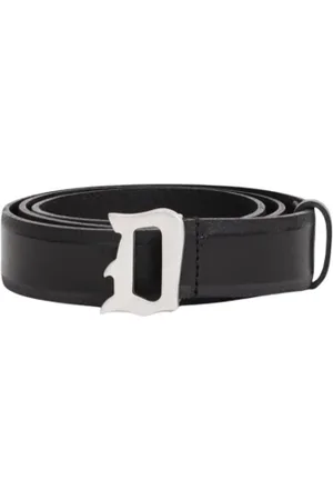 Dondup Accessoarer, unisex, 100 CM, Läder, Läderbälte med logotypspänne