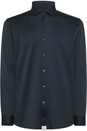 Peuterey Skjorta, Herr, 3Xl, Bomull, Blå Skjorta Namer PIQ