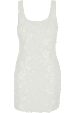 Michael Kors Klänning, Dam, M, Polyester, Vit Blommig Tank Mini Klänning