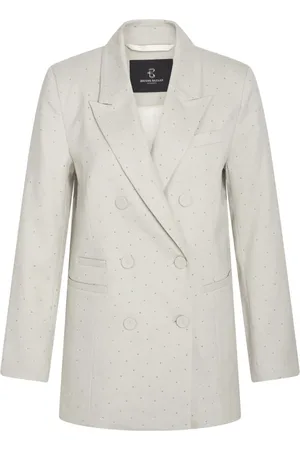 Bruuns Bazaar Jacka, Dam, XL, Elegant Blazer med detaljer i imiterad sten