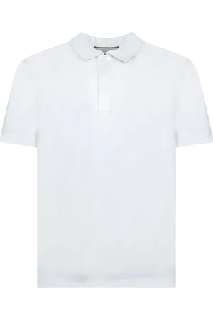 CANALI Topp, Herr, 2Xl, Bomull, Elegant Pikétröja med Kontrastkrage