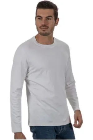 Brunello Cucinelli Topp, Herr, S, Bomull, Långärmad T-shirt i bomullsjersey