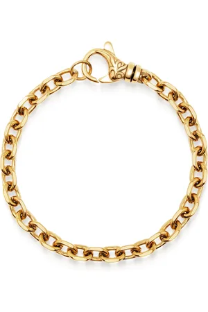 Nialaya Accessoarer, Herr, XL, Guld 6mm Kabelkedja Armband