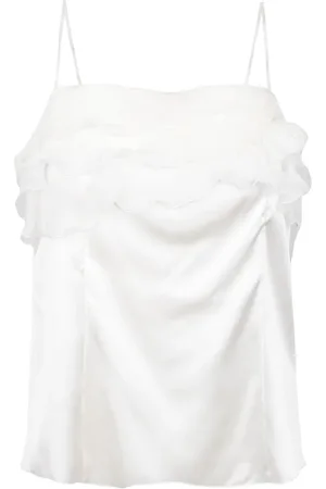 ERMANNO SCERVINO Topp, Dam, S, Polyester, Blus med blomapplikationer