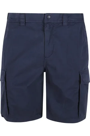 Woolrich Shorts, Herr, W34, Bomull, Blå Tvättad Bomull Cargo Shorts