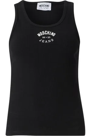 Moschino Topp, Dam, XS, Bomull, Ärmlös Rund Hals Topp